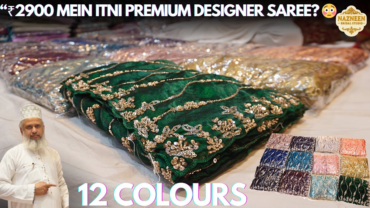12 Colours Beads Work Jaal Sarees Just ₹2900 😍 | Premium Designer Collection Hyderabad | Wedding