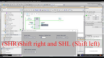 TIA Portal SHR (shift right) and SHL (shift left) register with an example