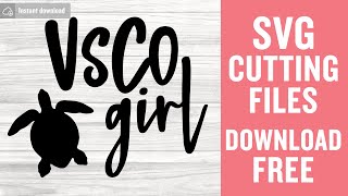 Vsco Girl Turtle Svg Free Cut File for Cricut