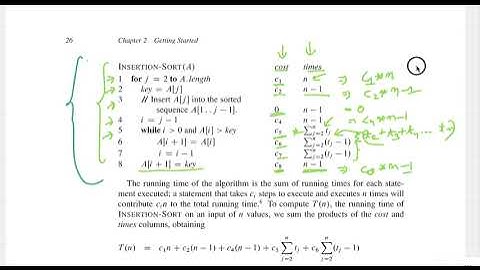 Chapter 2 (Part 3)-Calculate running time of Insertion sort, Algorithms-Cormen, let