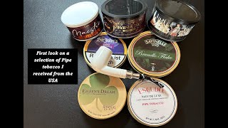 July 2024: First look on a selection of pipe tobacco I received from the USA