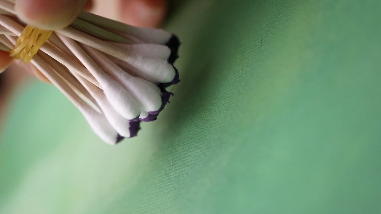 Цветочная картина лука | Ватные тампоны, техника рисования акрилом # 232