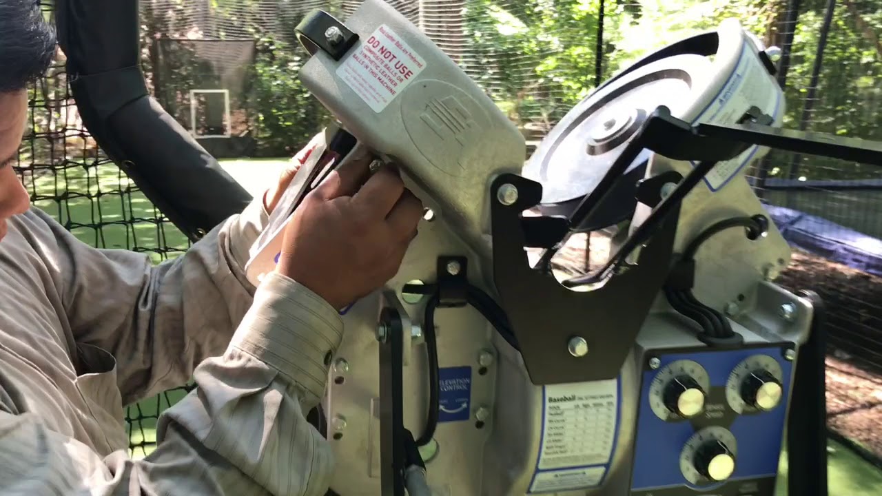 Pitching machine hack attack baseball to softball conversion YouTube