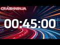 45 Minute Countdown Timer ⏱️ (No Music)