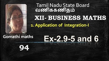 12-BM  Ex-2.9-5,6 Integrals @Gomathidharmarajan.