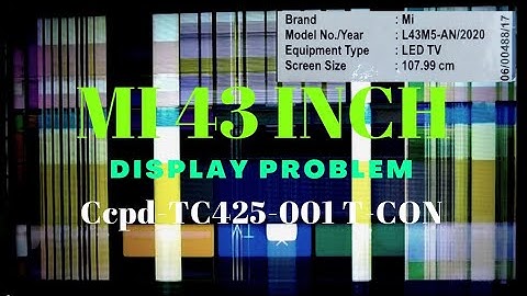 Mi 43 inch Led TV Display Vertical Lines Problem/Mi L43M5-An Display Repair Hindi