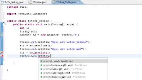 TuTo JaVa : Lire les entrer et sortie