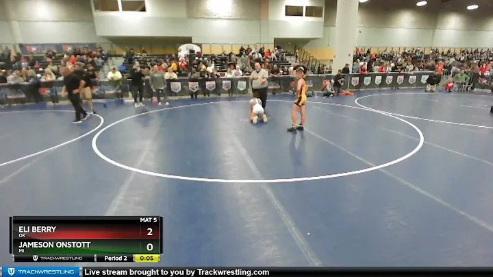 98 Lbs Champ. Round 2 - Eli Berry, OK Vs Jameson O...