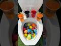 Colorful Balls Vs Coca cola, Fanta, Sprite, Pepsi in toilet #asmr  #satisfyling