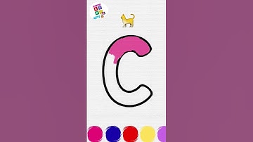 🌈☁️🌧️ Alphabet "C" Satisfying Art Colouring @UhoooKidsTv-Arts  #viral #art #colour #cat