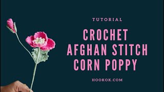 Crochet Afghan Stitch Corn Poppy