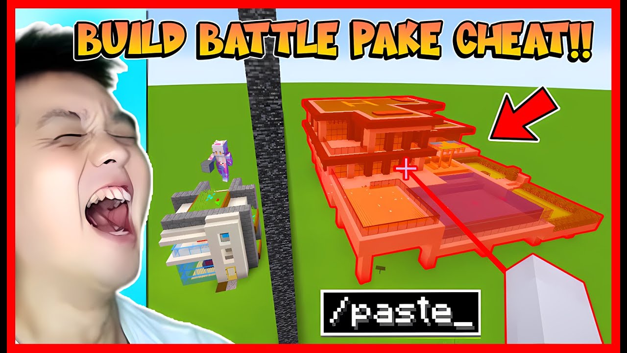 PRANK MOMON PAKE CHEAT COPY PASTE DI BUILD BATTLE MINECRAFT !! Feat @sapipurba