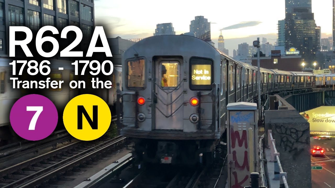 R62A Transfer along the (7) and (N) Line - YouTube