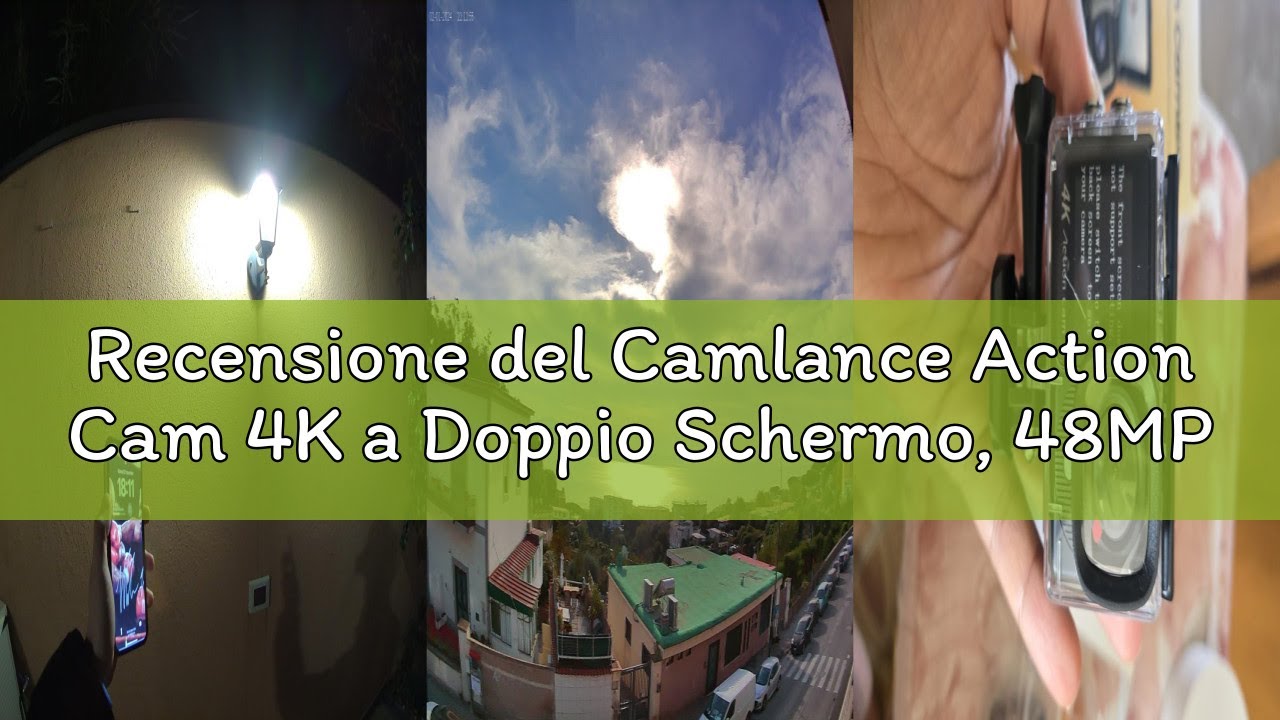 Recensione del Camlance Action Cam 4K a Doppio Schermo, 48MP WIFI Videocmera con Scheda SD da 64GB,1