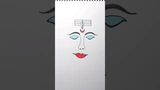 mahadev drawing | simple and easy drawing of lord Shiva #shorts  #shiva   #mahakal  #lordshiva
