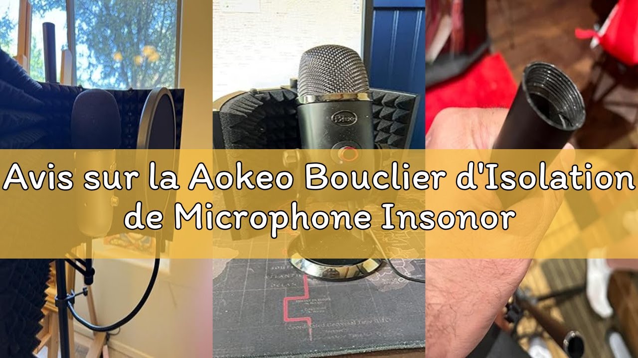 Avis sur la Aokeo Bouclier d'Isolation de Microphone Insonorisant de Filtre Vocal Pliable avec Isola