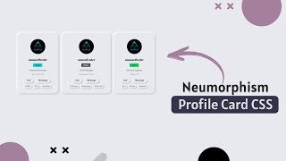 Neumorphism Profile Card html css | amanselfcoder