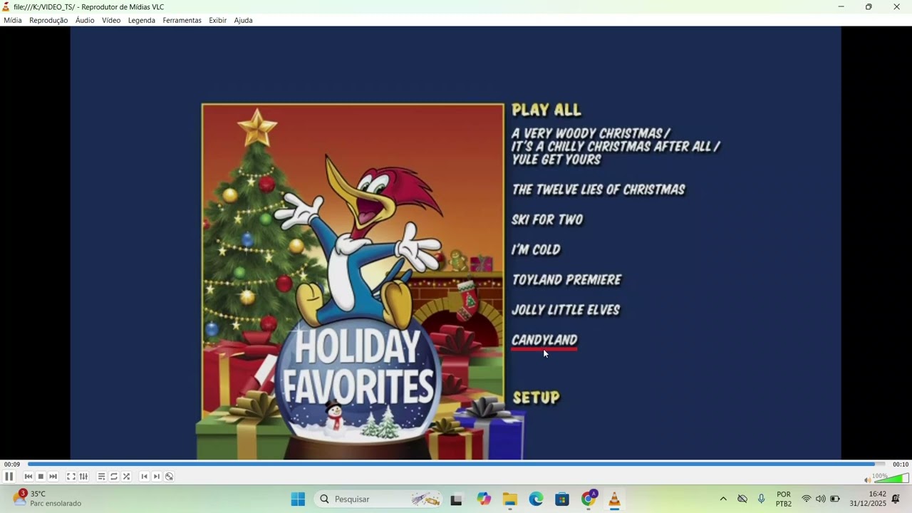 DVD Menu Woody Woodpecker and Friends: Holiday Favorites (2014) (Universal Pictures U.S.)