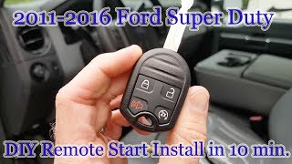 2011-2016 Ford F250 Super Duty Factory Remote Start Installation No Dealer Required