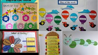 Preschool Days of the Week decoration idea/Week chart ideas/TLM name of the week learning ideas screenshot 1