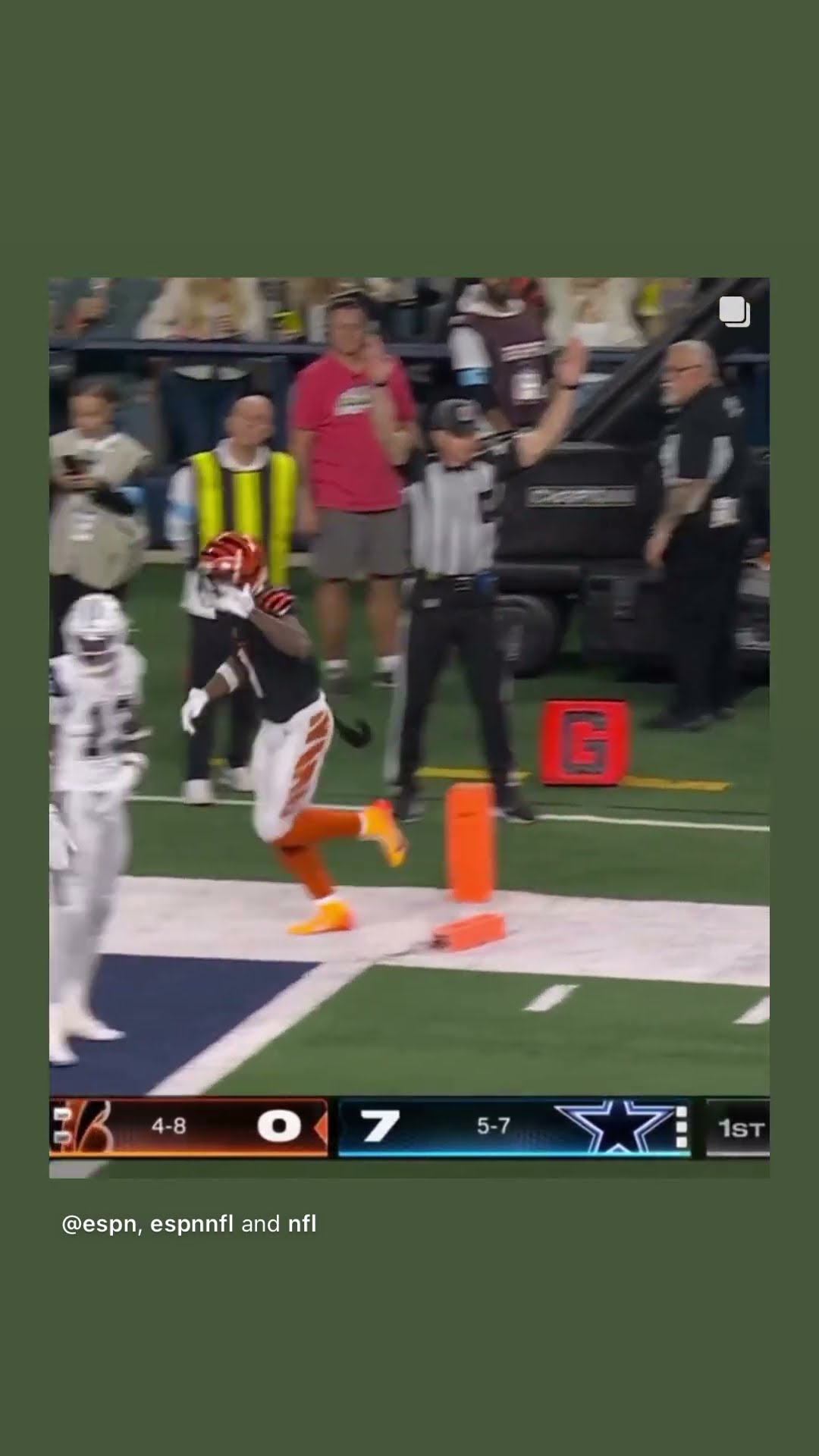 He’s in for the TD #hoodnews #joeburrow #jamarrchase #touchdown #cowboys #how #omg #wow