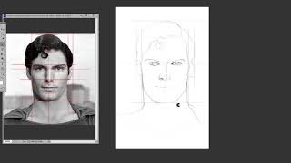 Digital realistic portraits - Christopher Reeve- No time lapse,just real time