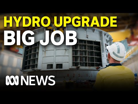 The giant job of upgrading turbines at a Tasmanian power station | ABC News