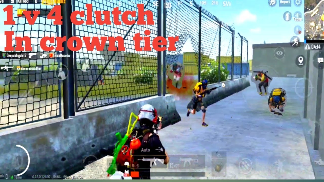 1 vs 4 clutches in solo vs squad/intense gameplay/Ck - YouTube