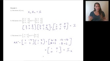 2.2 and 2.3 - The Inverse of a Matrix and the Invertible Matrix Theorem