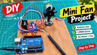 Arduino UNO + L298N Fan Speed Controller | DIY DC Motor Fan– Step by Step. #diy #arduino #experiment