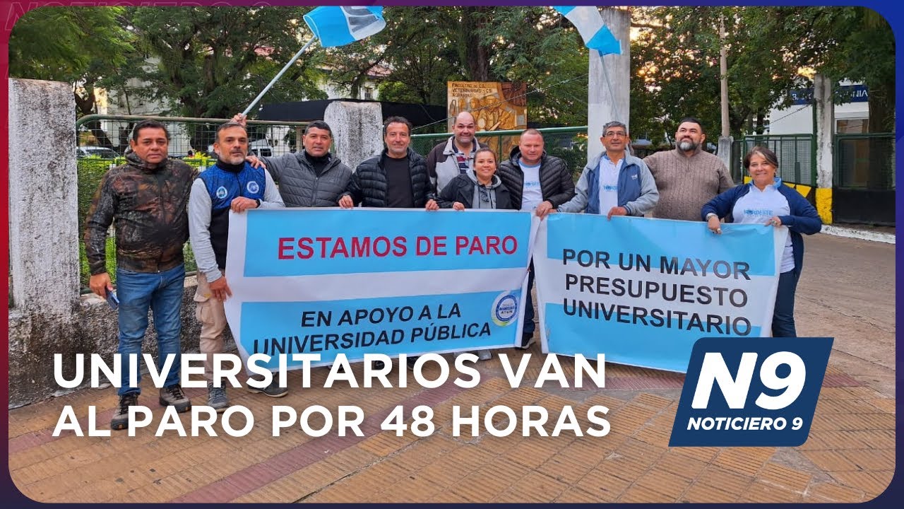 UNIVERSITARIOS VAN AL PARO POR 48 HORAS - NOTICIERO 9 - YouTube