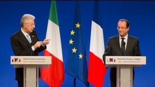 Monti And Hollande Discuss New Rail Link