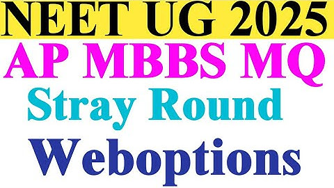 Weboptions stray vacancy round MQ 2025 🔥#neet2025 #aiimscutoff #mbbs