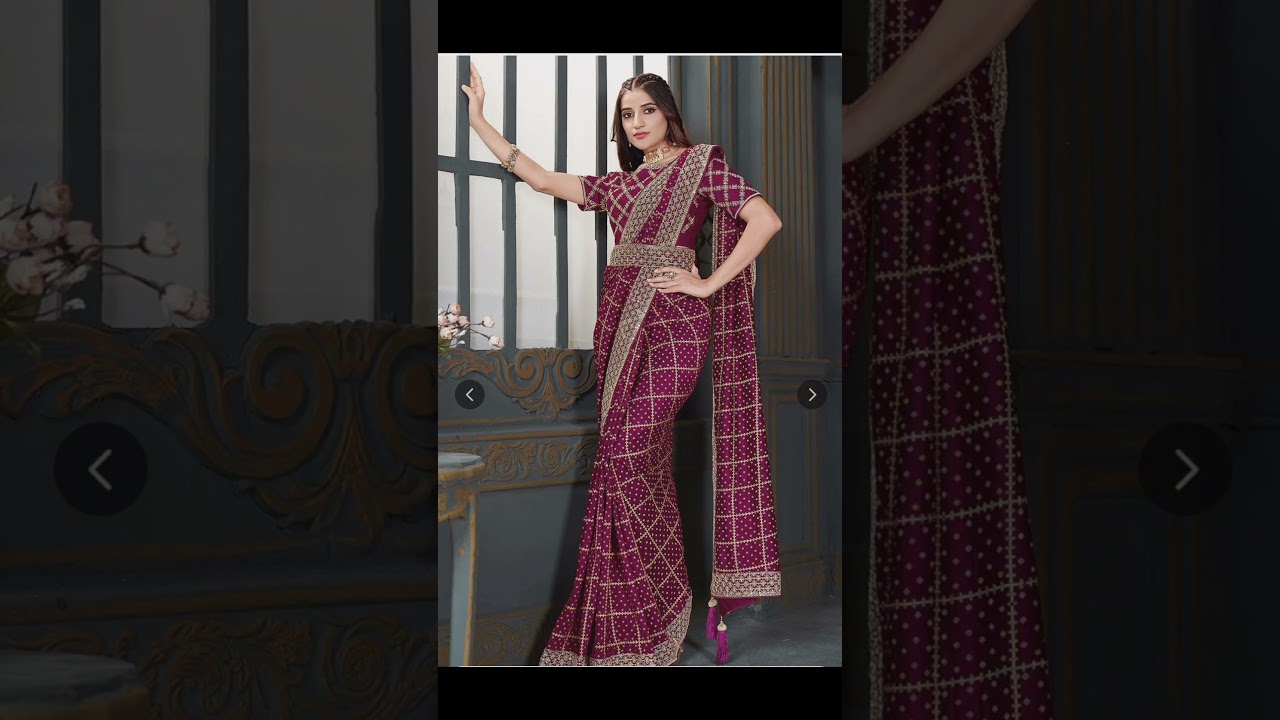 MITERA BANARASI EMBROIDERED SLIK BLEND SAREE