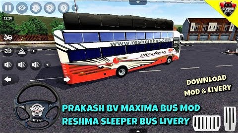 Bus Simulator Indonesia ~ Prakash Built BV Maxima Bus Mod - Reshma Bus - Android Gameplay FHD #522