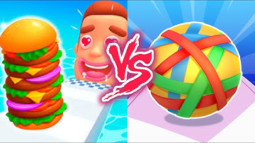 Sandwich Runner VS Flexy Runner- All Levels SpeedRun Gameplay Android iOS Ep1