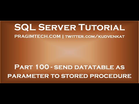 วีดีโอ: เราสามารถส่งอาร์เรย์ไปยังกระบวนงานที่เก็บไว้ใน SQL Server ได้หรือไม่?