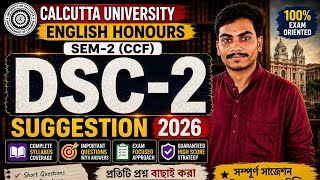 CU CCF SEM-2 DSC-2 English Honours Suggestion 2026 | History of English Literature and Prose