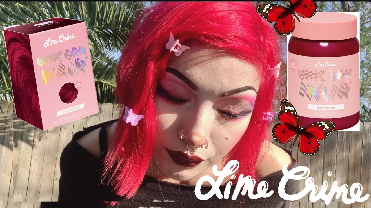 Dying My Hair Red Using Crime Unicorn HairDye // Flaming Red🔥 YouTube