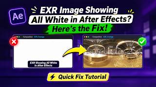 EXR Image Showing All White in After Effects Here's the Fix!