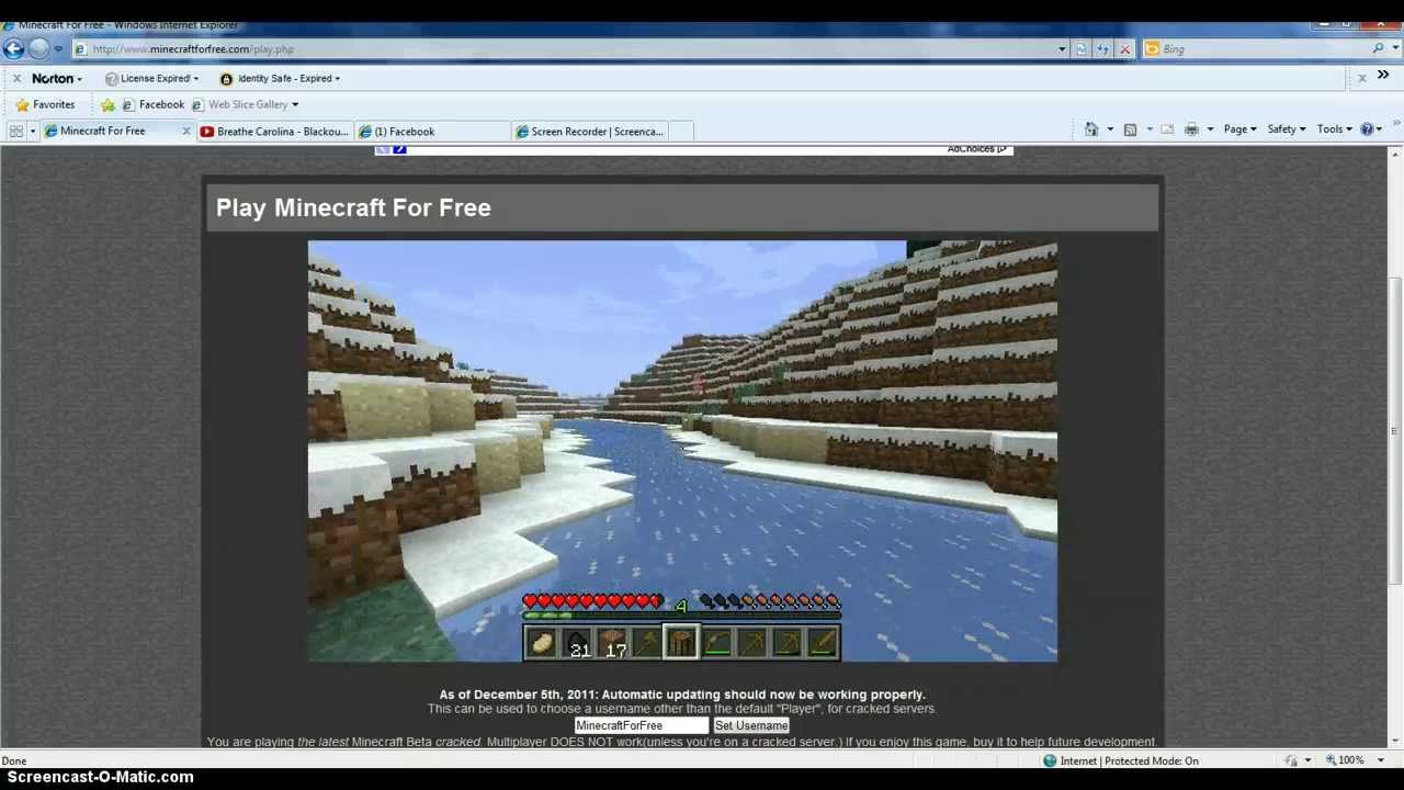Minecraft For Free No Download No Install Youtube