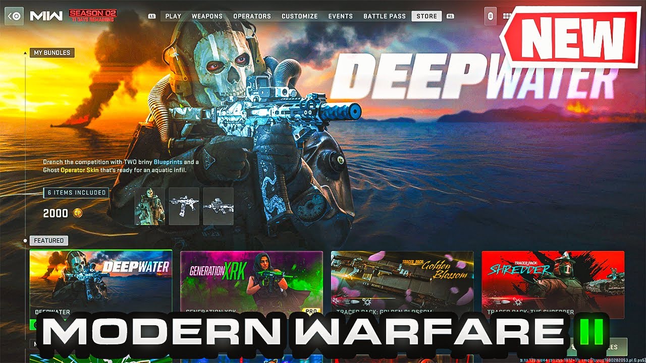 New "DEEPWATER" Bundle + 2 New Bundles! (MW2 New Store Bundles) 31/03/2023
