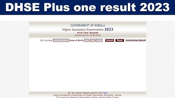 dhse plus one result 2023 | kerala dhse result 2023 | kerala dhse plus one result 2023 #dhseresult