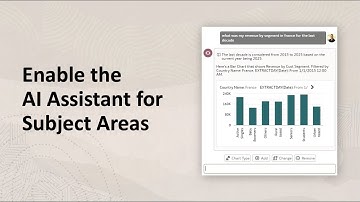 Enable the Oracle Analytics AI Assistant for Subject Areas
