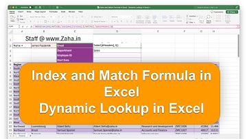 Index and Match Formula in Excel - Dynamic Lookup in Excel
