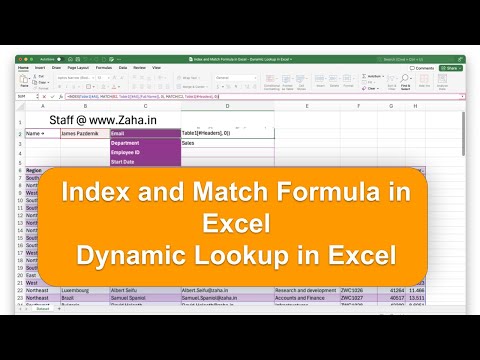Index and Match