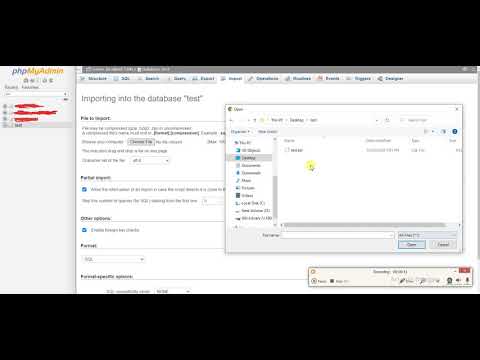 import  sql file in phpMyadmin