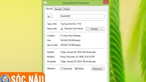 Cách ẩn/ hiện file hoặc thư mục trên Windows 8