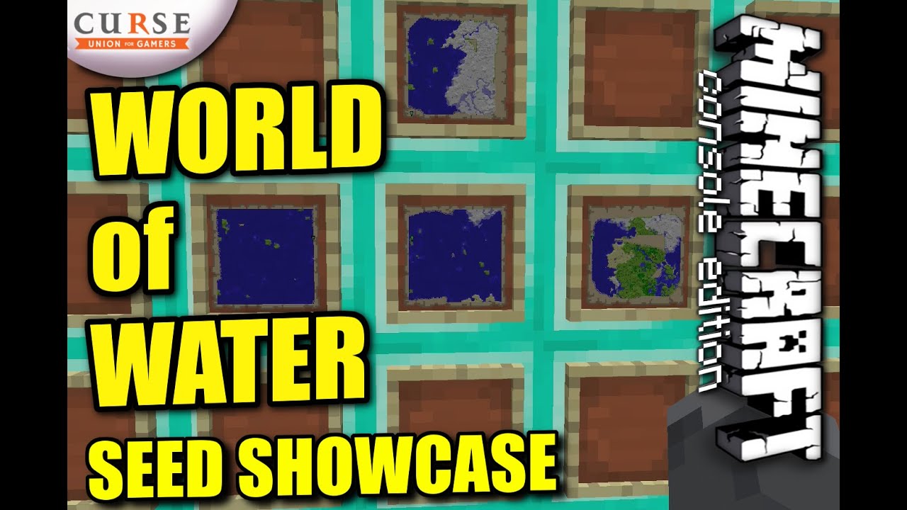 MINECRAFT - PS4 - WORLD OF WATER SEED SHOWCASE ( PS3 