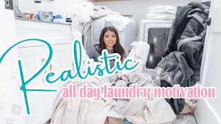 REALISTIC ALL DAY LAUNDRY WITH ME || REALISTIC LAUNDRY MOTIVATION ||  ALL DAY LAUNDRY 2021